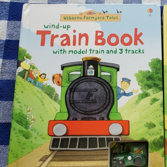 Kids Usborne train track book